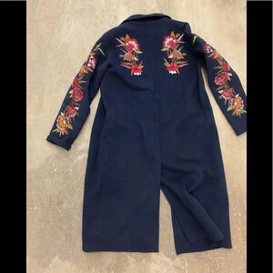 Simons embroidered  wool blend coat